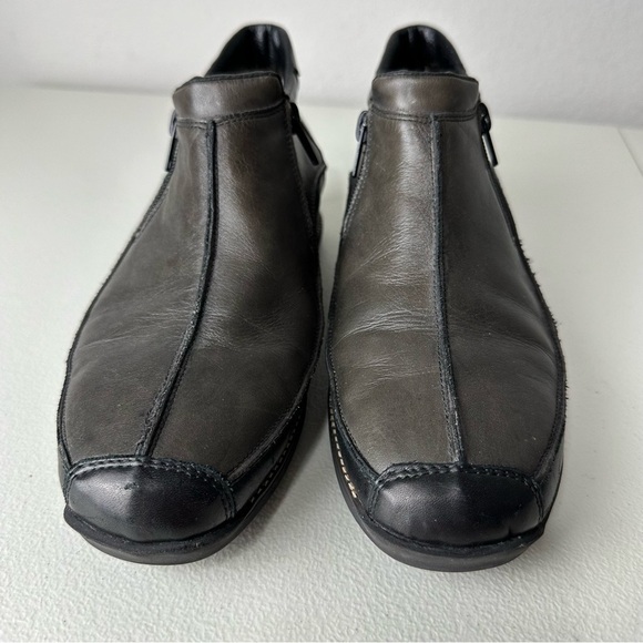 Rieker Gray Black Daphne Sherpa Wool Lined Ankle Booties Size 40 - Picture 3 of 8